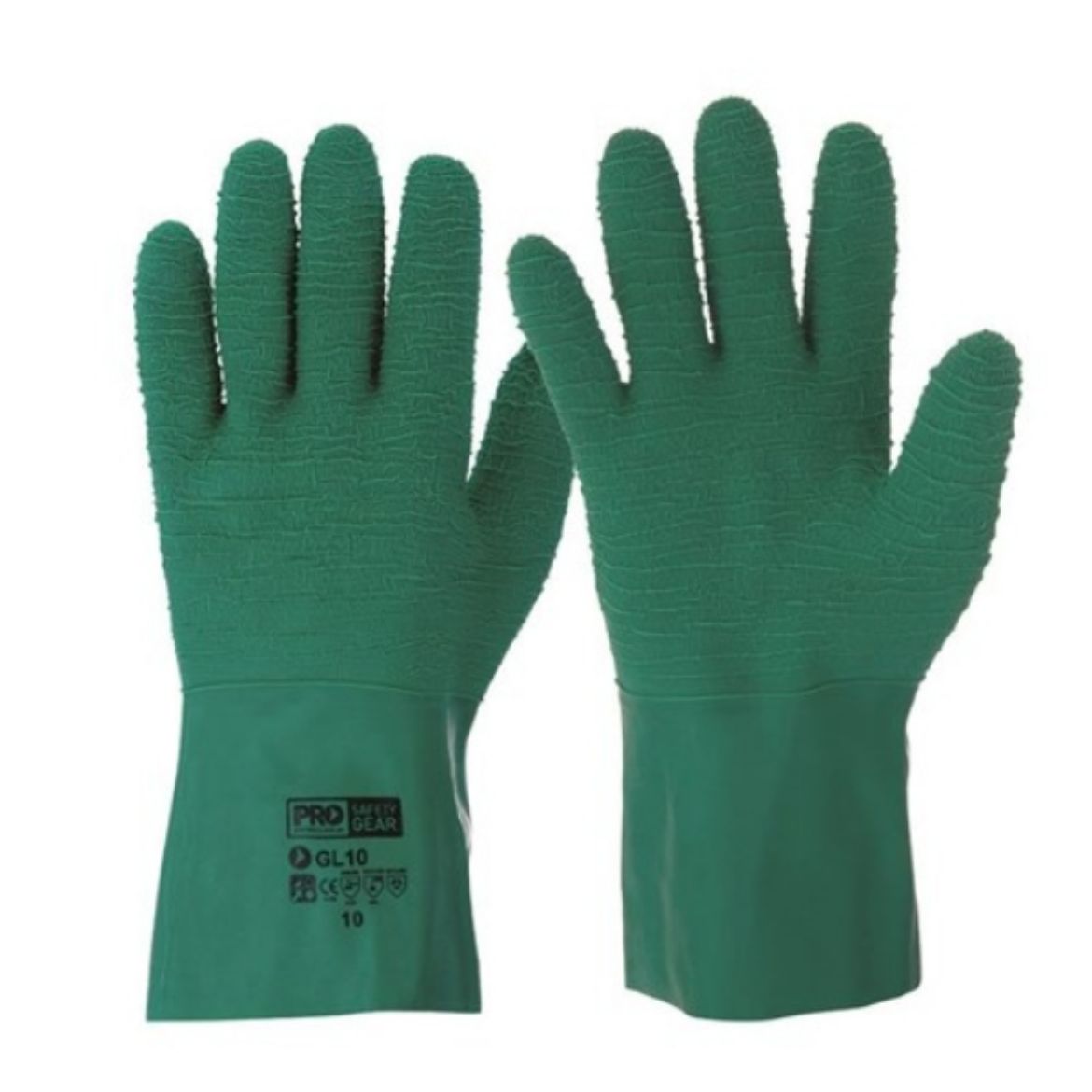 Picture of HEAVY DUTY LATEX GAUNTLET, RIPPLE FINISH. AVAILABLE IN SIZES 8/9/10/11